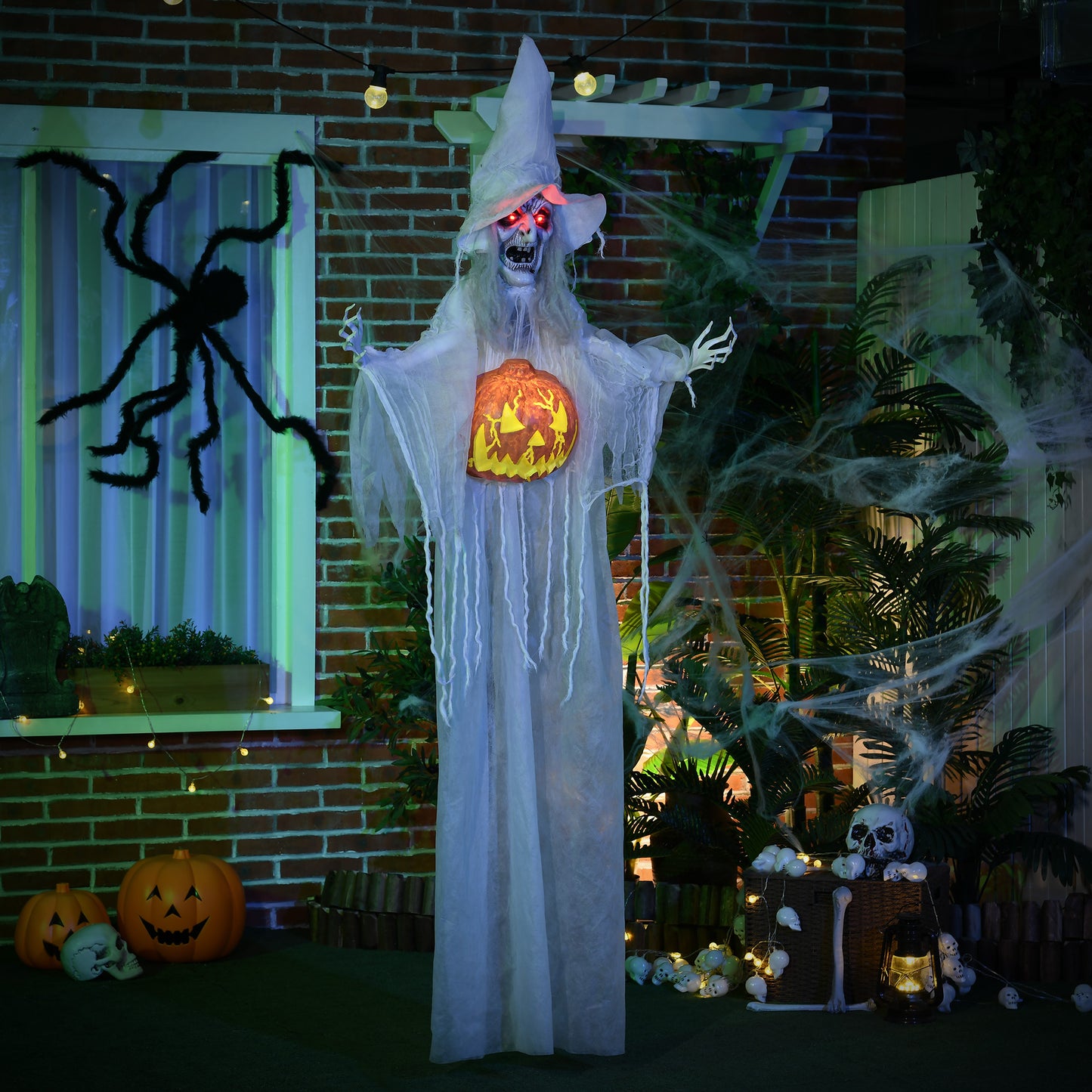 Hanging Witch Prop Life Size with Sound and Motion Activated