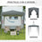 Garden Pop Up Gazebo Marquee Party Tent Canopy with free Carrying Case, Removable 2 Walls, 2 Windows, 2m x 2m, Grey