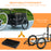 Steel Trailer for Bike, Bicycle Cargo Trailer with 65L Foldable Storage Box and Safe Reflectors, Max Load 40KG, Black