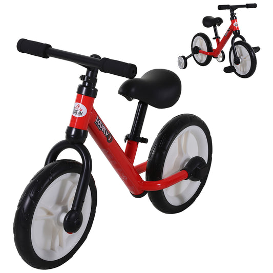 Kids Balance Training Bike Toy w/ Stabilizers For Child 2-5 Years Red