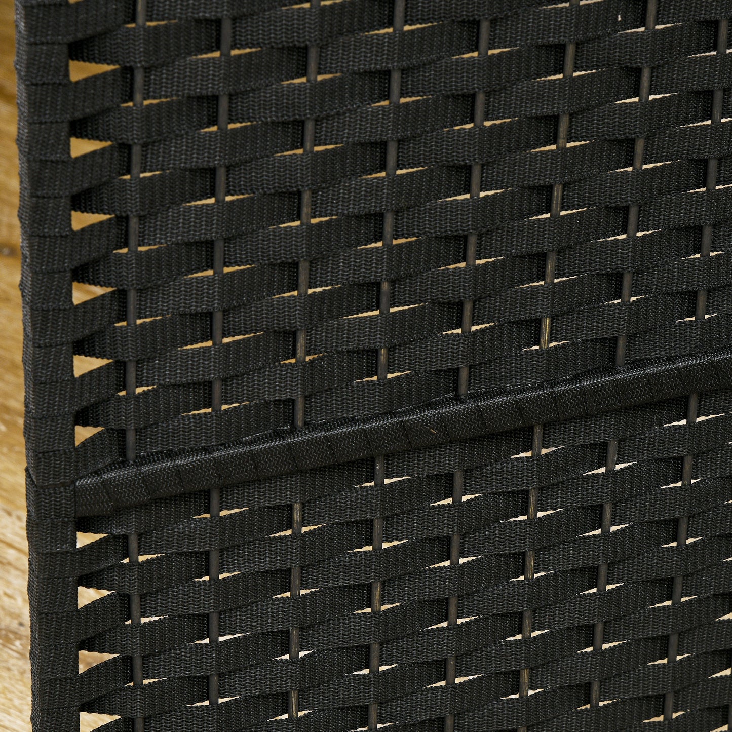 6 Panel Folding Room Divider, Privacy Screen, 240 x 170cm, Black