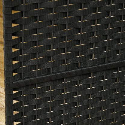 6 Panel Folding Room Divider, Privacy Screen, 240 x 170cm, Black
