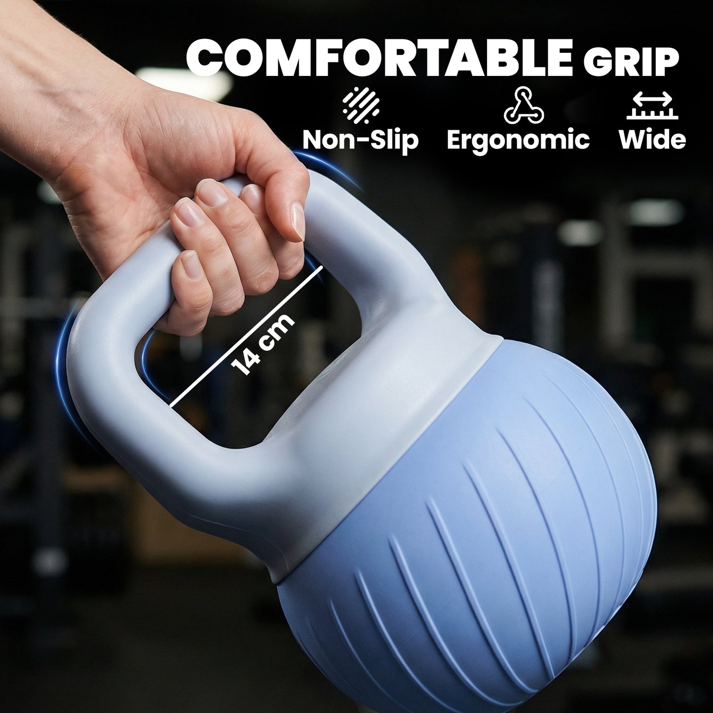 Soft Kettlebell, 10kg Kettle Bell with Anti-Slip Grip for Home Gym