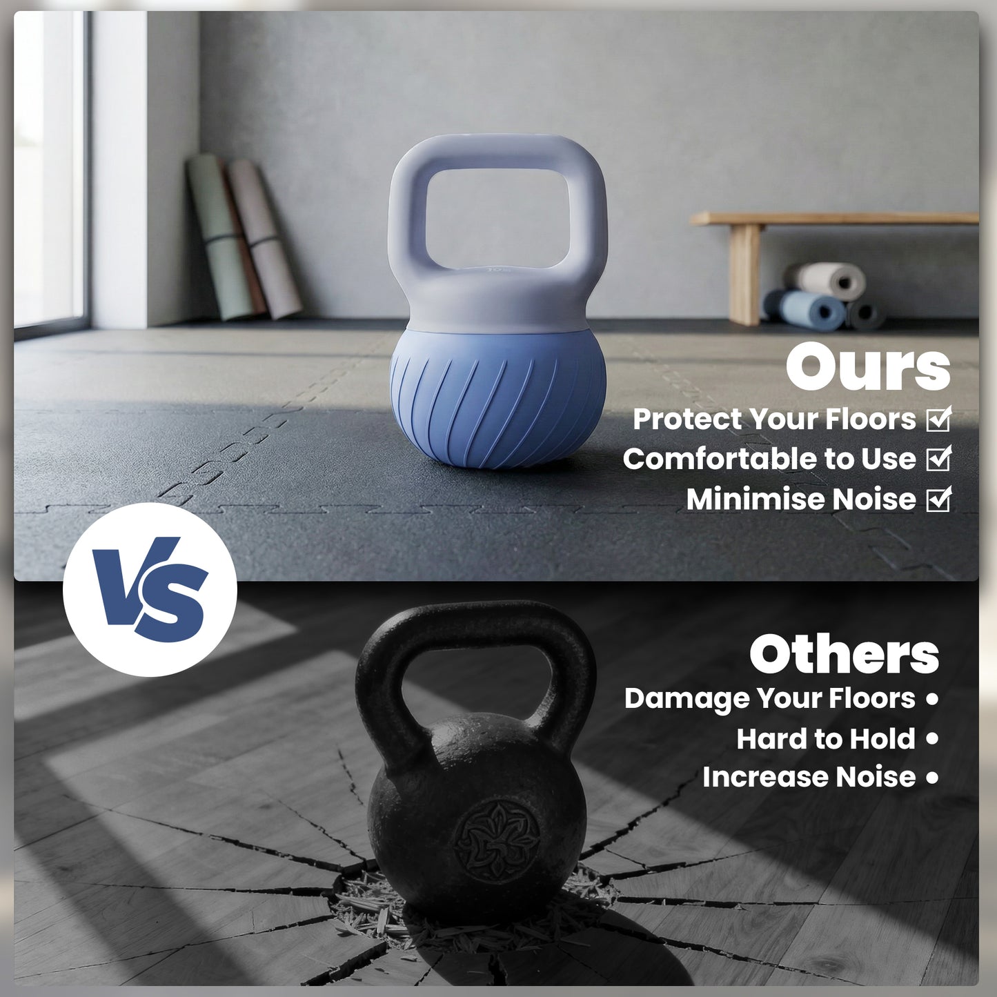 Soft Kettlebell, 10kg Kettle Bell with Anti-Slip Grip for Home Gym