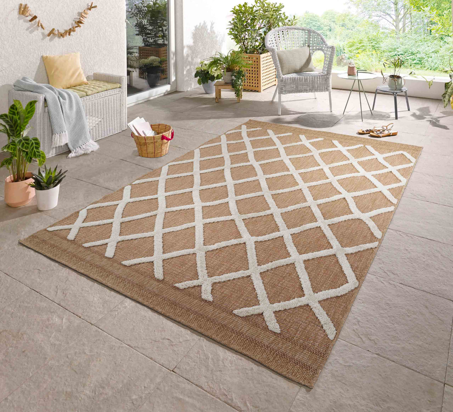 Harper Aztec Pattern Water Resistant Indoor Area Rugs