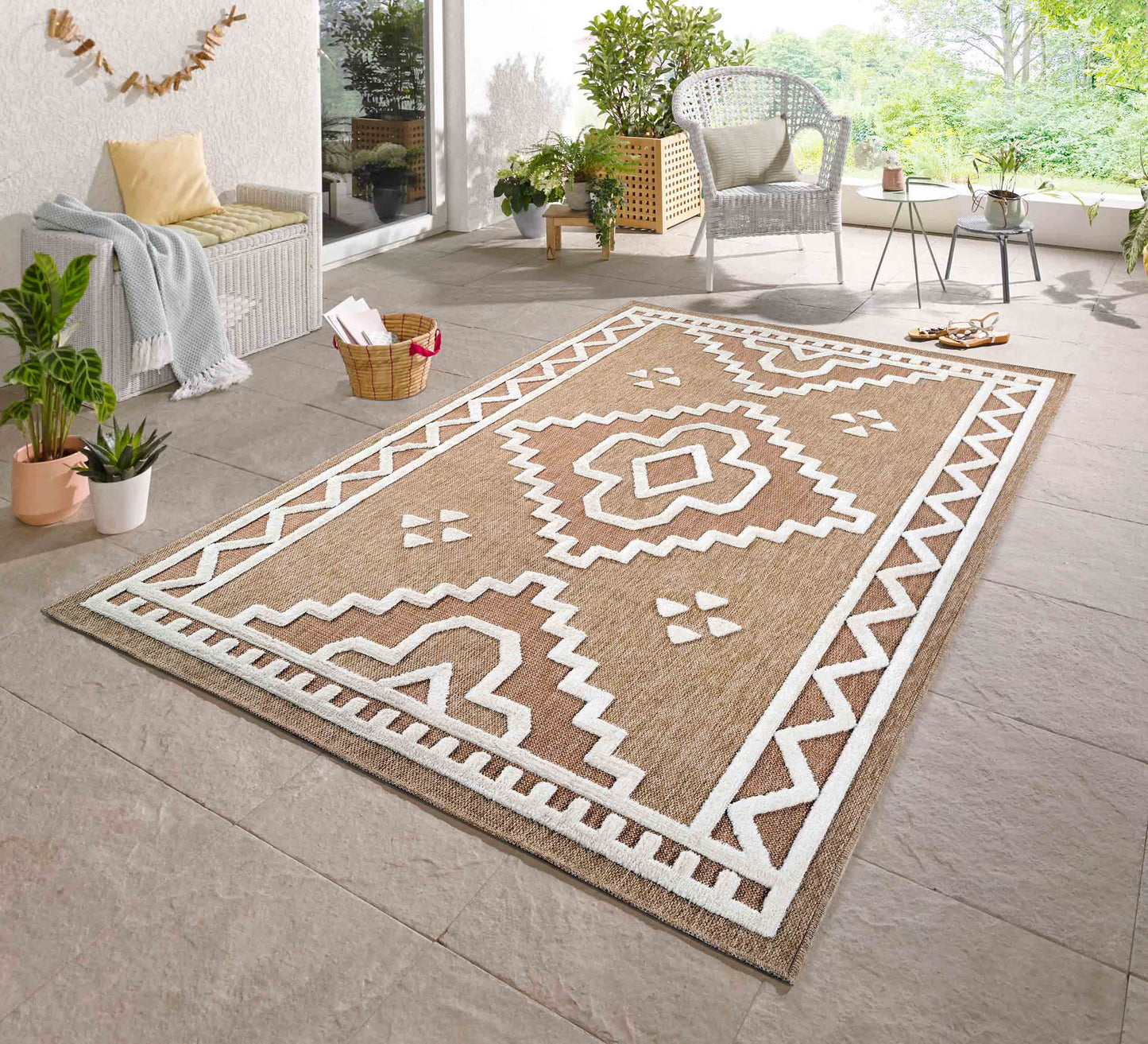 Harper Diamond Pattern Water Resistant Indoor Area Rugs