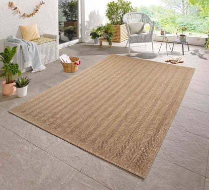 Harper Modern Herringbone Design Outdoor-Indoor Rugs Jute