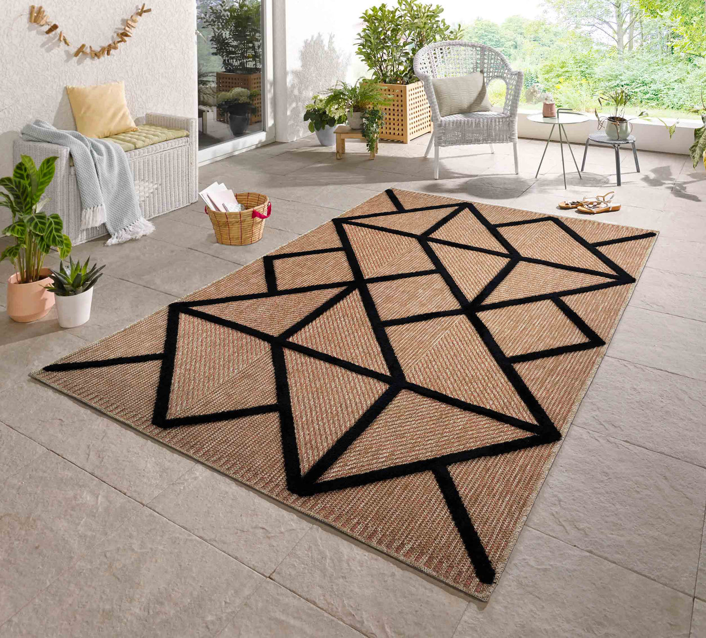 Harper Prism Pattern Water Resistant Indoor Area Rugs