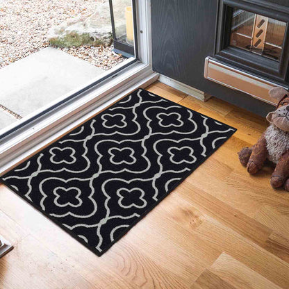 Havana Anti-Slip Quatrefoil Design Doormat – Machine Washable for Easy Care - 6 Colours Available