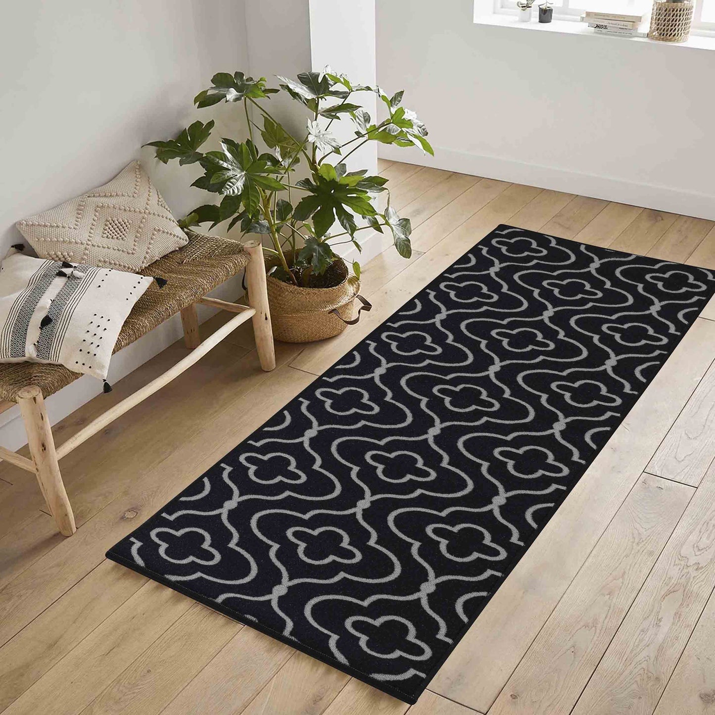 Havana Anti-Slip Quatrefoil Design Doormat – Machine Washable for Easy Care - 6 Colours Available