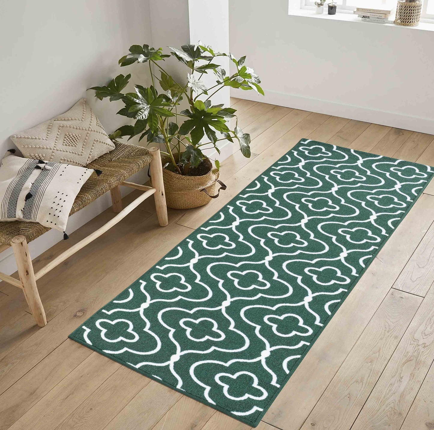 Havana Anti-Slip Quatrefoil Design Doormat – Machine Washable for Easy Care - 6 Colours Available