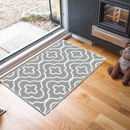 Havana Anti-Slip Quatrefoil Design Doormat – Machine Washable for Easy Care - 6 Colours Available