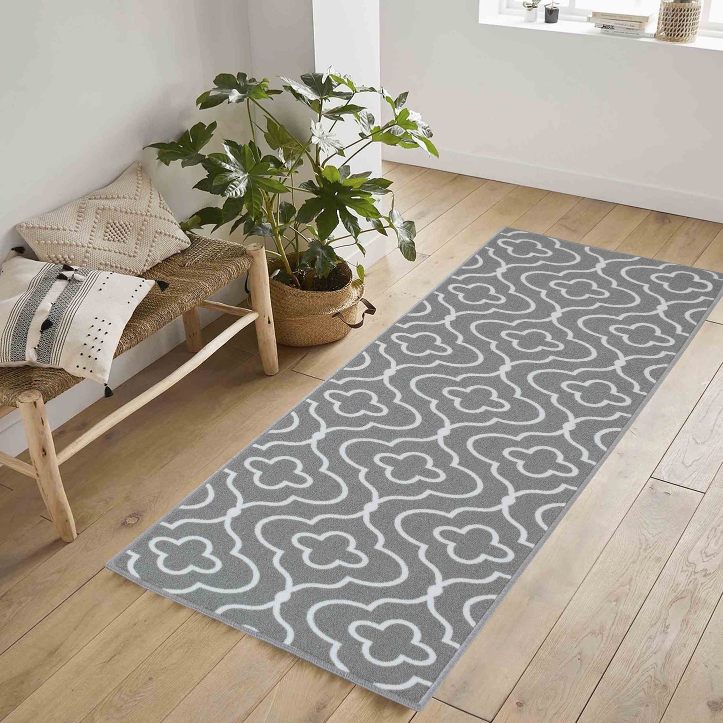 Havana Anti-Slip Quatrefoil Design Doormat – Machine Washable for Easy Care - 6 Colours Available