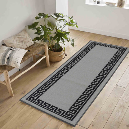 Havana Anti-Slip Greek Key Design Doormat – Machine Washable for Easy Care - 4 Colours Available