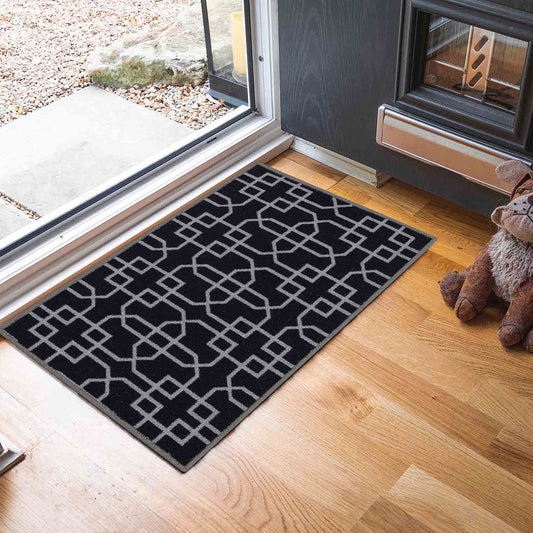 Havana Anti-Slip Cubed Trellis Design Doormat – Machine Washable for Easy Care - 4 Colours Available