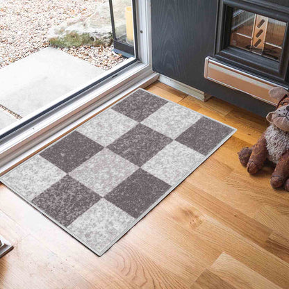 Havana Anti-Slip Squared Design Doormat – Machine Washable for Easy Care