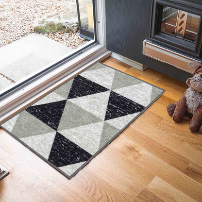 Havana Anti-Slip Triangle Design Doormat – Machine Washable for Easy Care
