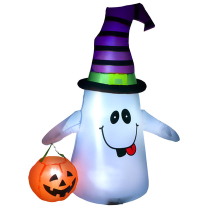 1.2m Witch Ghost Halloween Inflatable Decoration Lights Fan Outdoor Fun