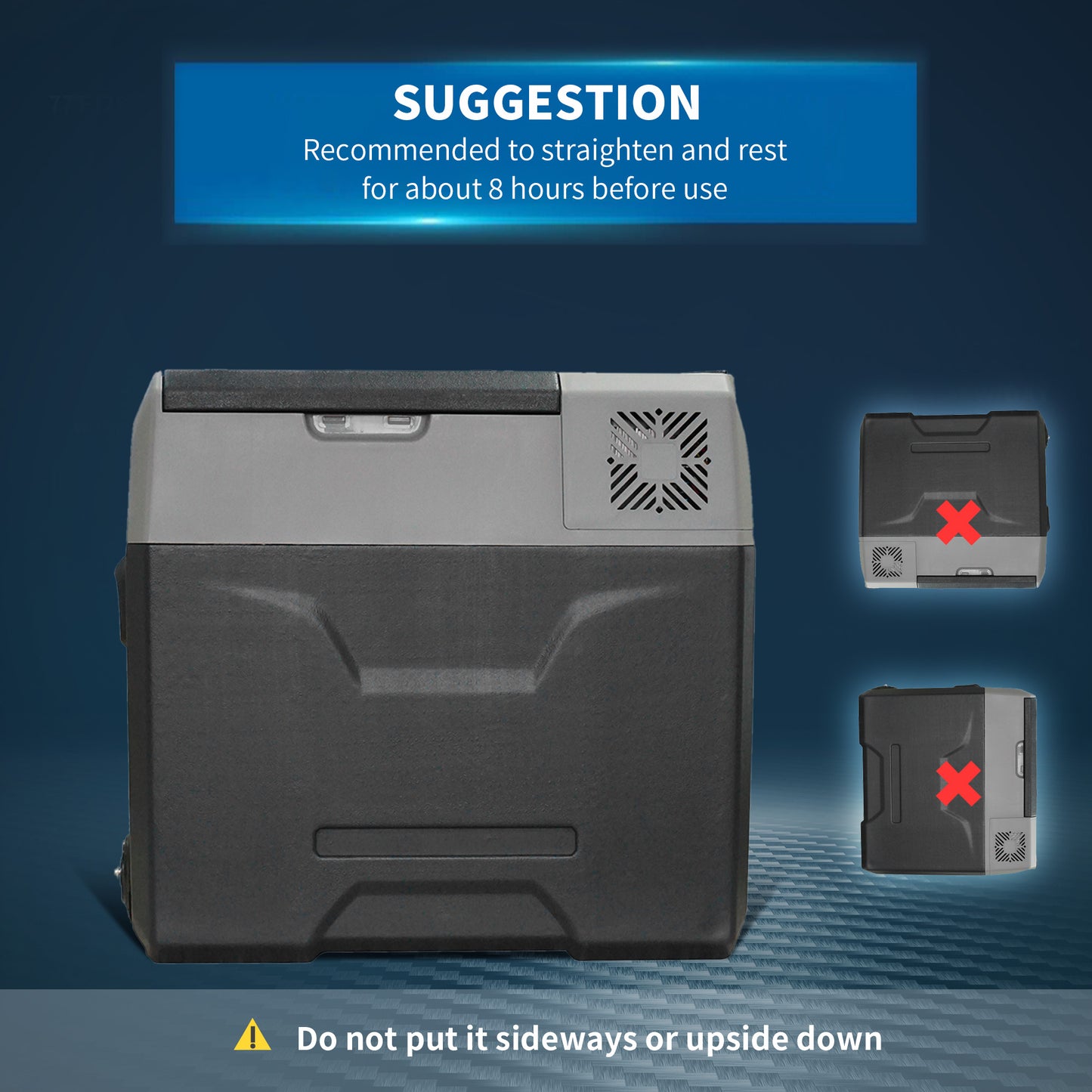 Car Refrigerator, Portable 12/24V 50L Fridge Freezer, Down to -20℃
