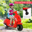 Kids Ride On Motorcycle, 6V, W/LED Lights-Red