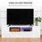 TV Unit Cabinet for TVs up to 60", TV Stand with LED Lights, White