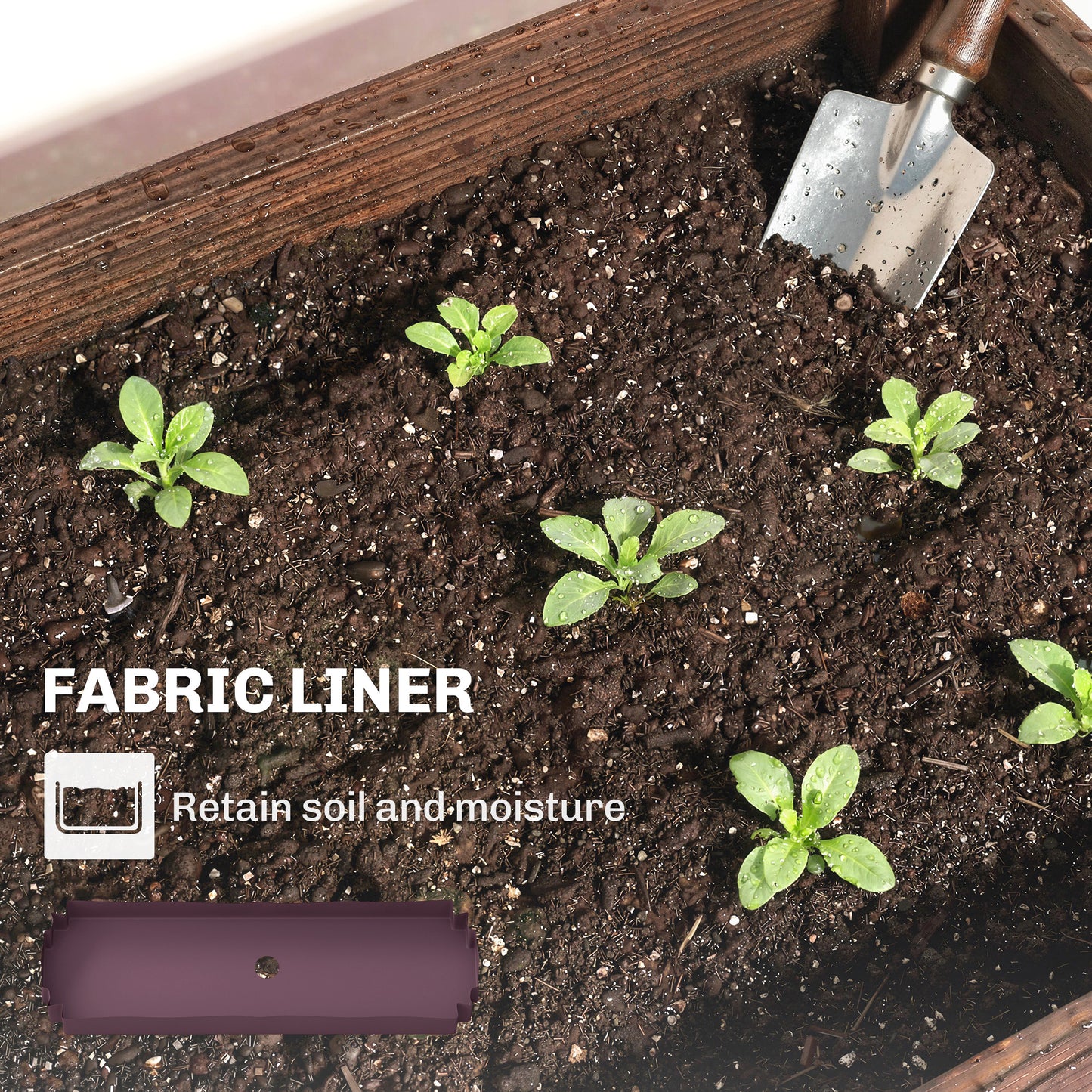 2-Tier Wooden Raised Planter, Raised Garden Bed on Legs