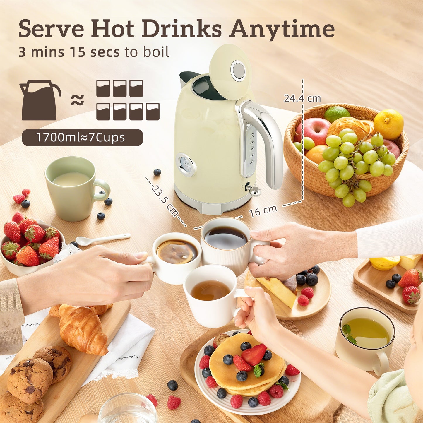 Table Lamps Set of 2, Modern Bedside Lamps with USB Ports, Gold Tone