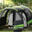 Blackout Camping Tent for 4-5 Person, with Bedroom & Living Room, 3000mm Waterproof, for Fishing Hiking Festival, Black