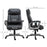 Stylish Massage Office Chair High Back with Armrest 6-Point Vibration Executive Chair with Adjustable Height Black