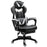 Ergonomic Racing Gaming Chair Office Desk Chair Adjustable Height Recliner with Wheels, Headrest, Lumbar Support, Retractable Footrest White