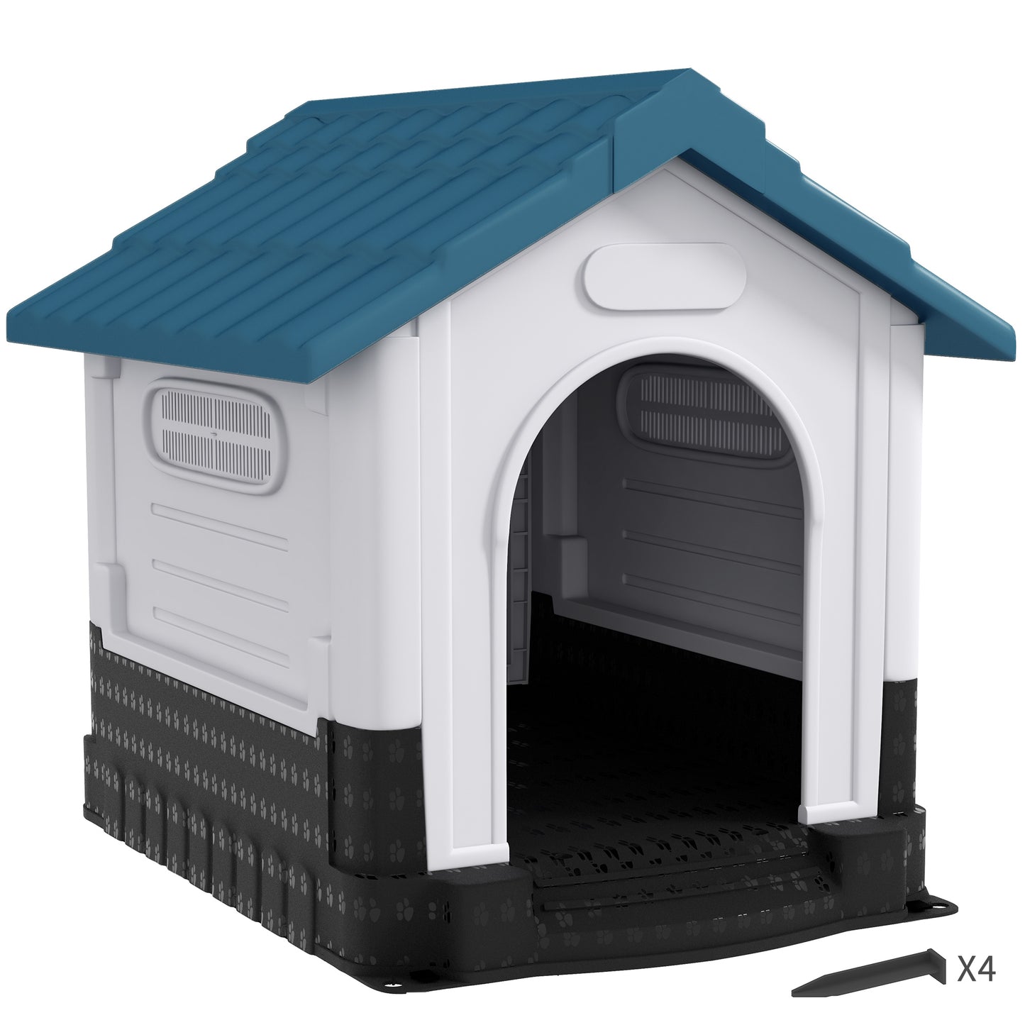 Dog Kennel for Outside, for M and L Dogs, 101 x 88 x 99cm, Blue