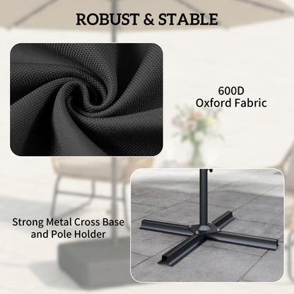 Garden Parasol Base 80 kg Sand Filled 48 mm Poles