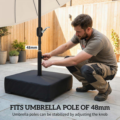 Garden Parasol Base 80 kg Sand Filled 48 mm Poles