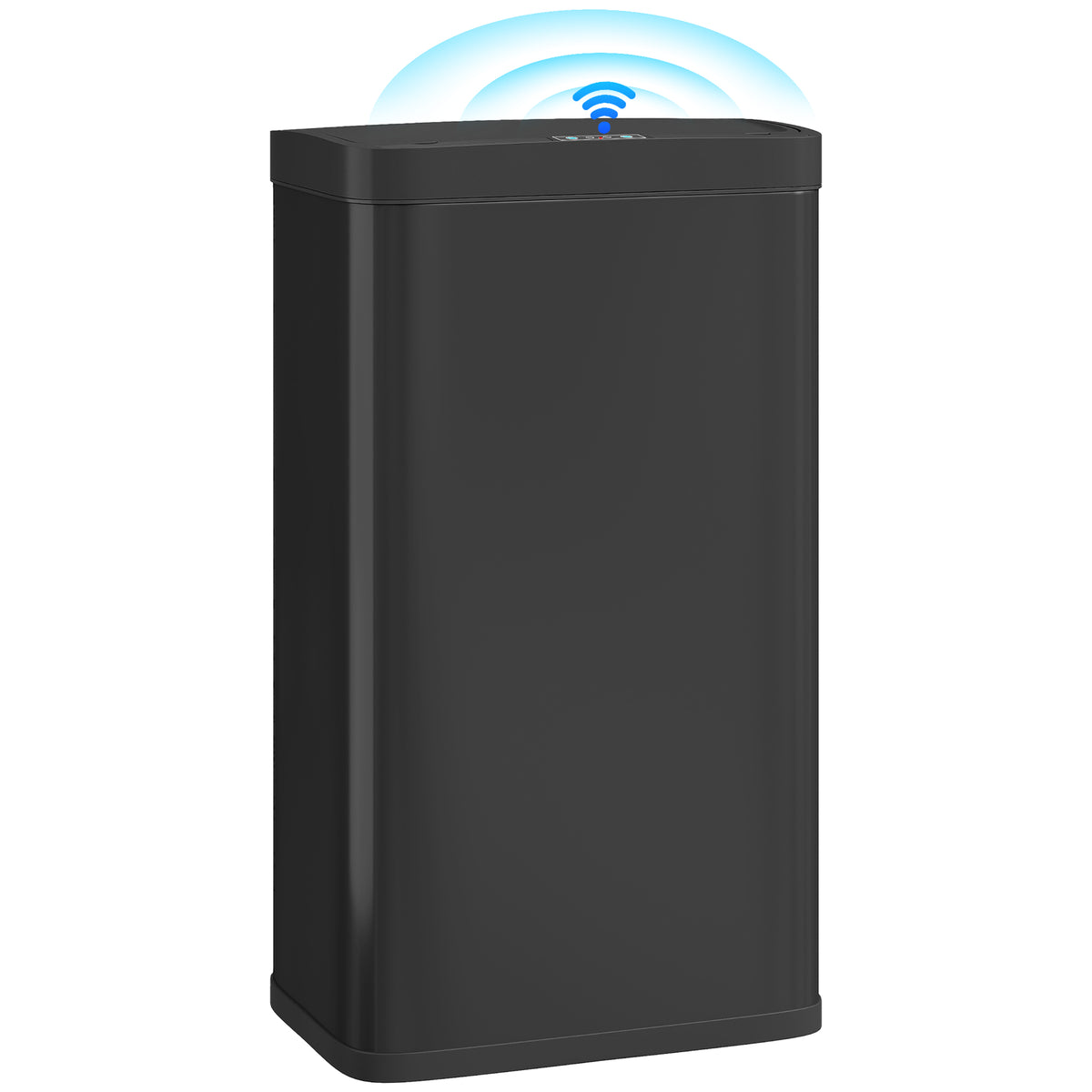 45L Sensor Bin, Metal Kitchen Bin with Automatic Close, Black