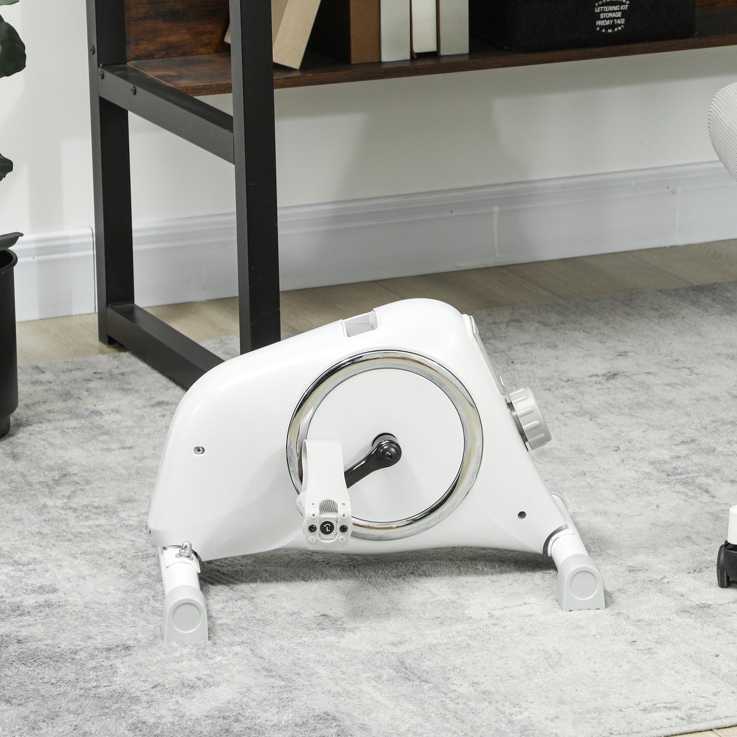 Pedal Exerciser with 8-Level Magnetic Resistance, White