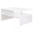 2-Tier Coffee Table Side/End Table Modern Rectangular Design w/ Open Shelf Living Room Entryway Hallway Furniture White