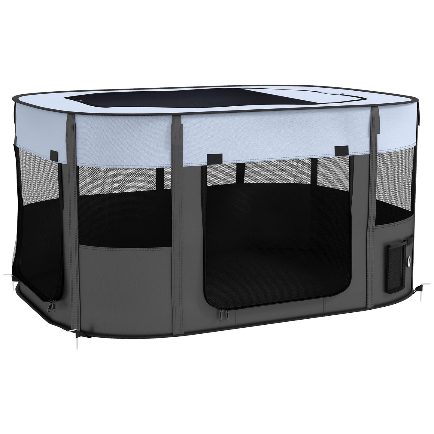 Portable Dog Pen for Puppies, Rabbits, Kittens, Guinea Pigs - Grey