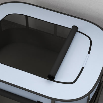 Portable Dog Pen for Puppies, Rabbits, Kittens, Guinea Pigs - Grey