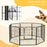 Heavy Duty 8 Panel Dog Play Pen Pet Playpen for Puppy Rabbit Enclosure Foldable Indoor Outdoor 80 x 80 cm