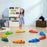 ZONEKIZ 9PCs Kids Stepping Stones, Crocodile Design with Anti-slip Edge Balance River Stones, Indoor Outdoor, Stackable