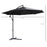 Cantilever Umbrella Parasol Hanging Banana Steel Black 3M Patio