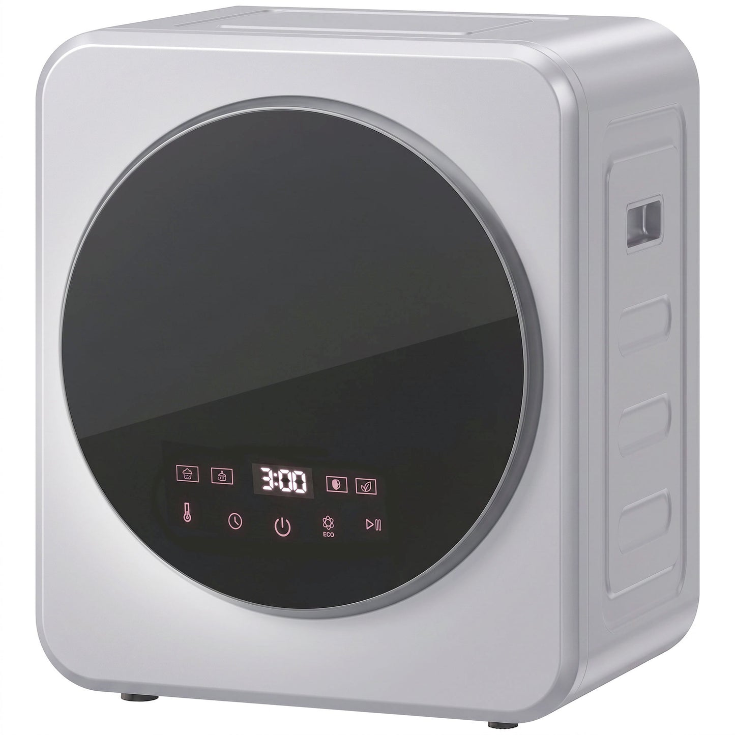800W Compact Dryer Machine, 4 kg Small Vented Tumble Dryer, Silver