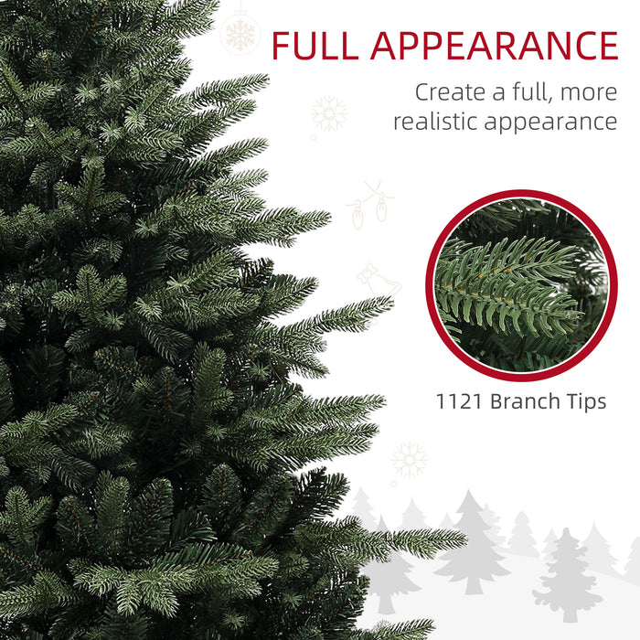 5ft Artificial Spurce Christmas Tree with 1121 Branches and Foldable Steel Base