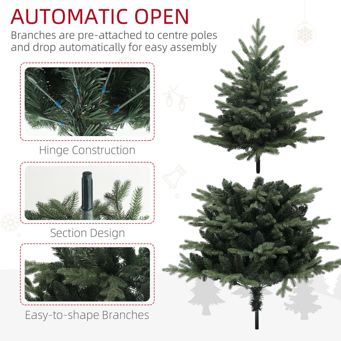 5ft Artificial Spurce Christmas Tree with 1121 Branches and Foldable Steel Base