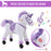 Four Wheel Sit-On Unicorn Horse Neigh Button Plush Safe Seat Handlebar Wood Frame