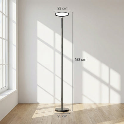 Uplighter Floor Lamp with Tuya App and Music Sync for Bedroom, Black