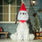 6ft Inflatable Christmas Puppy Dog Wearing Santa Hat Built-in LED Light