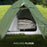 Double Layer Camping Tent, 1-2 Man Backpacking Tent with Carry Bag, 2000mm Waterproof and Lightweight, Green