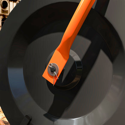 Compost Spreader, 24" Garden Spreader w/ Height Adjustable Handle