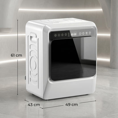 Vented Tumble Dryer, 5kg Wet Laundry/3kg Dry Capacity, 1000W Compact Front Tumble Dryer with Smart Drying, Stainless Steel Tub, Freestanding Stackable Clothes Drying Machine, White